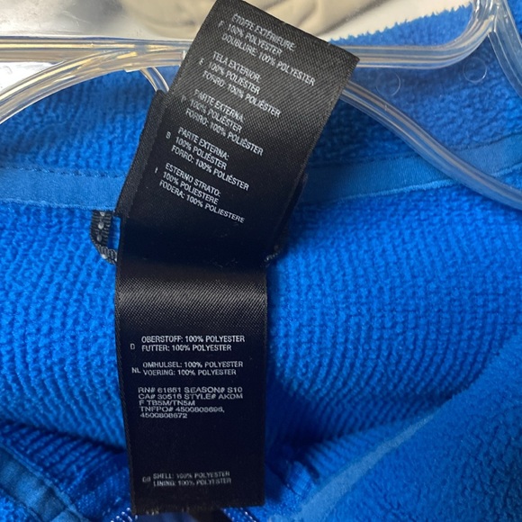 The North Face Kids Unisex XL Blue Full Zip Jacket Waffle Weave Polyester - Picture 6 of 9